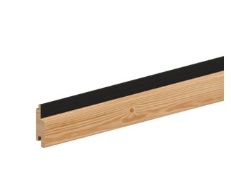 Rautenprofil Blackstripe kanad. Lärche VEH Top gehobelt Feder schwarz 27x96mm, 2,44m