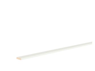 Rechteck Kiefer astrein 5x20x2400mm Massiv, weiss deckend, PEFC