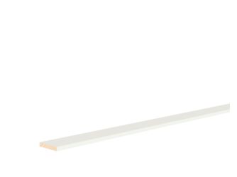 Rechteck Kiefer astrein 5x30x900mm Massiv, weiss deckend, kurz, PEFC
