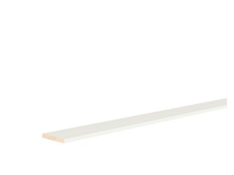 Rechteck Kiefer astrein 5x38x2400mm Massiv, weiss deckend, PEFC