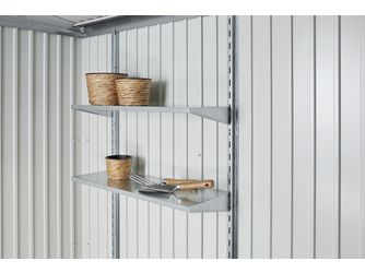 Regalboden Gerätehaus Neo, Alex Duo, grauweiß, 2 Böden 560x260x173mm