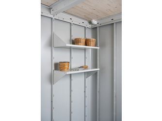Regalboden Gerätehaus Neo grauweiss, 4 Böden 560x260x173mm