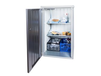Regalboden-Set tief zu Gerätehäuser, Gerätschrank und Mülltonnenbox, 2 Böden 720x435x70mm