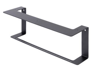 Regalträger Donna, matt schwarz mit Feinstruktur kunststoffbeschichtet RAL 9005, HxTxBxS: 180x150x500mm