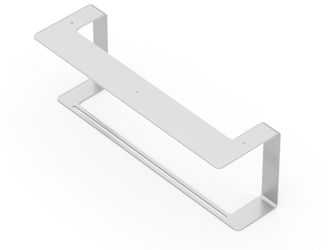 Regalträger Donna, weißaluminium glänzend kunststoffbeschichtet RAL 9006, HxTxBxS: 180x150x500mm