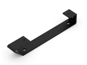 Regalträger Emily, matt schwarz mit Feinstruktur kunststoffbeschichtet RAL 9005, HxTxBxS: 40x245x30mm