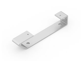 Regalträger Emily, weißaluminium glänzend kunststoffbeschichtet RAL 9006, HxTxBxS: 40x205x30mm