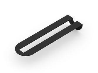 Regalträger Gina, matt schwarz mit Feinstruktur kunststoffbeschichtet RAL 9005, HxTxBxS: 60x220x50mm