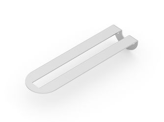 Regalträger Gina, weißaluminium glänzend kunststoffbeschichtet RAL 9006, HxTxBxS: 60x220x50mm