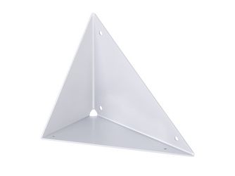 Regalträger Hugo, weißaluminium glänzend kunststoffbeschichtet RAL 9006, HxTxBxS: 180x102x150mm