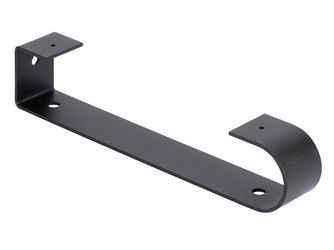 Regalträger Karla, matt schwarz mit Feinstruktur kunststoffbeschichtet RAL 9005, HxTxBxS: 60x305x45mm