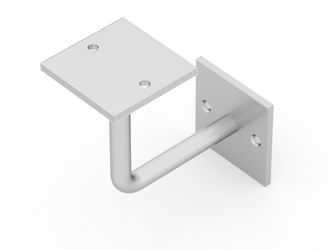 Regalträger Oli, weißaluminium glänzend kunststoffbeschichtet RAL 9006, HxTxBxS: 100x100x50mm