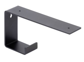 Regalträger Quinn, matt schwarz mit Feinstruktur kunststoffbeschichtet RAL 9005, HxTxBxS: 100x200x45mm