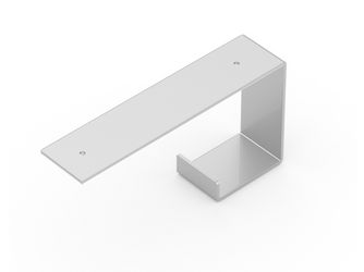 Regalträger Quinn, weißaluminium glänzend kunststoffbeschichtet RAL 9006, HxTxBxS: 100x200x45mm