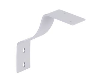 Regalträger Rico, weißaluminium glänzend kunststoffbeschichtet RAL 9006, HxTxBxS: 180x180x45mm