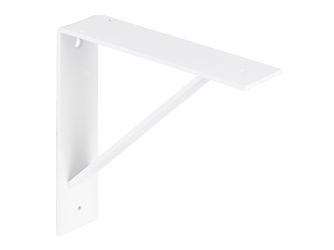 Regalträger Sam, weiß mit Feinstruktur kunststoffbeschichtet RAL 9016, HxTxBxS: 205x205x50mm