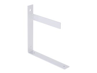 Regalträger Uma, rechts, weißaluminium glänzend kunststoffbeschichtet RAL 9006, HxTxBxS: 205x205x30mm