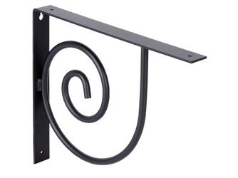 Regalträger Vicky, matt schwarz mit Feinstruktur kunststoffbeschichtet RAL 9005, HxTxBxS: 250x305x30mm