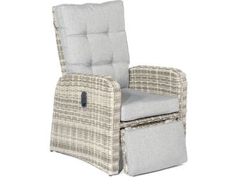 Relax-Sessel "Allianz" verstellbar Alu/Kunststoffgefl vintage-taupe, inklusive Kissen