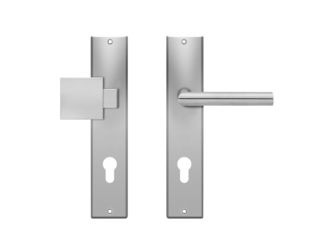 Renovierungslangschildgarnitur Rhodos RLE28 WGR72 71, Wechselgarnitur Edelst. matt