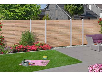 Sichtschutzzaun Lärche natur "Rhombus"