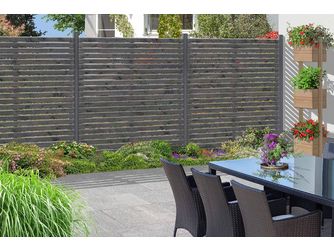 Sichtschutzzaun Kiefer KDI grau "Rhombus"