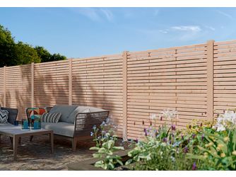 Sichtschutzzaun Lärche Natur "Rhombus II"