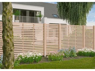 Sichtschutzzaun Lärche Natur "Rhombus"