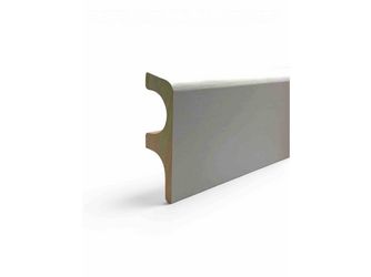 Rohrverkleidung 0902 Abachi weiß lackiert 28x80mm, Länge 2400mm