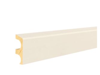 Rohrverkleidung Abachi weiss 30x80x2400 Massiv, endbehandelt deckend weiss