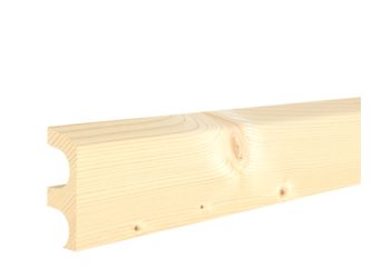 Rohrverkleidungslei. Fichte 30x80x2400mm rund, astig, massiv, roh