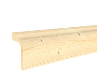 Rohrverkleidungslei. Fichte 42x89x2400mm profiliert, astig, massiv, roh