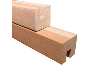 Rollladenleiste Meranti mit Führungsnut Rollladenleiste Meranti mit Führungsnut