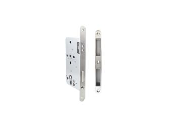 S8 PZ MS 71, S8 Einsteckschloss mit Magnetfalle PZ-Version inkl. passendem Schließblech in Edelst. matt