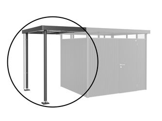 SEITENDACH GHH H3 Gr. S dunkelgrau- metallic 1500x2350x2220mm