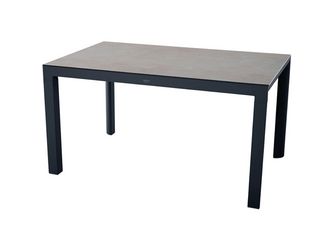 SILVA Tisch 160x90cm matt anthrazit/hell beton