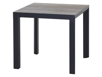 SILVA Tisch 80x80cm matt anthrazit/wash-grey Abstandhalter inkl. 8 Sandsäckchen