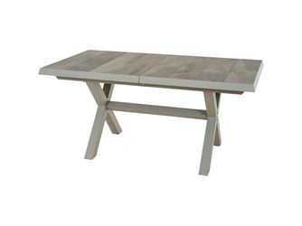 SINCRO Ausziehtisch 160/200x90cm taupe-grey/washed grey Bouclé-Gewebe, Bez. 100% Polyester