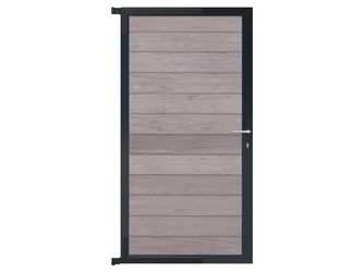 Tor Sichtschutzzaun BPC sand/anthrazit "SKÄR"