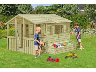 SMART PLUS Felix Kinderspielhaus Kiefer 225x216x160cm