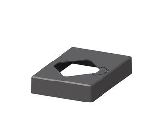 SYSTEM Eckklemmpfosten-Fußabdeckung anthrazit 16,5x11,5x3cm