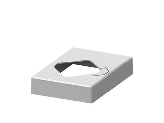 SYSTEM Eckklemmpfosten-Fußabdeckung silber 16,5x11,5x3cm