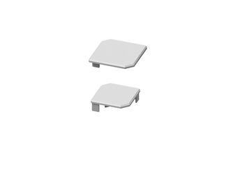 SYSTEM Eckklemmpfosten Kappen-Set silber 10x10x1cm