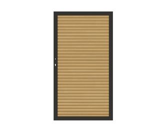 Tor Sichtschutzzaun WPC beige "SYSTEM NEO"