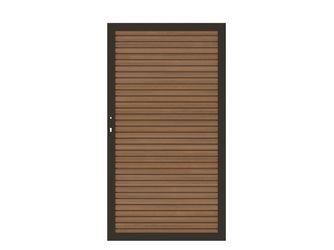 Tor Sichtschutzzaun WPC braun "SYSTEM NEO"