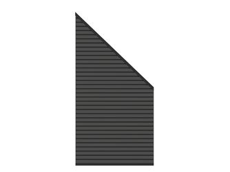 Sichtschutzzaun WPC / Aluminium anthrazit "SYSTEM NEO"