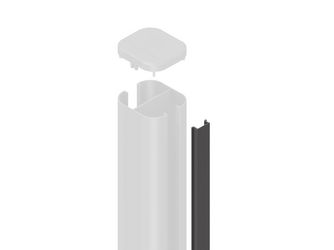 SYSTEM Pfosten BASIC Abdeckprofil anthrazit 193x2x1cm