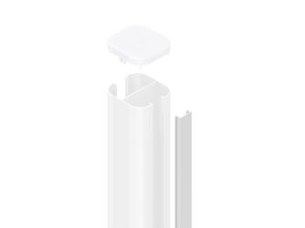 SYSTEM Pfosten BASIC Abdeckprofil weiß 193x0x0cm