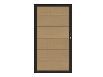 Tor Sichtschutzzaun WPC lärche "SYSTEM WPC PLATINUM XL"