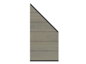 Sichtschutzzaun WPC / Aluminium grau "SYSTEM WPC PLATINUM XL"